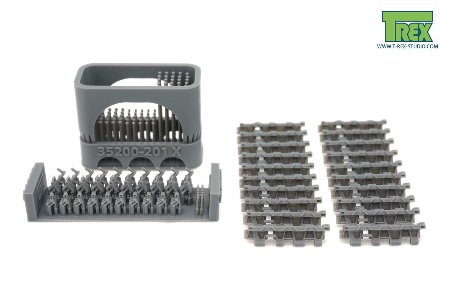 1/35 Spare Track Holder Set w/Cleated Track Links for Tiger I Mid Production