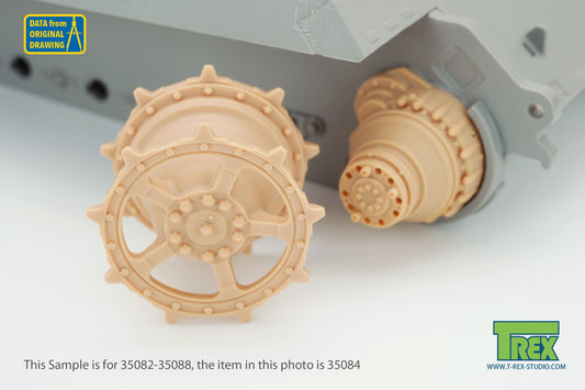1/35 KingTiger 18 Teeth Sprockets Late Type Pattern 2 (2 pieces)