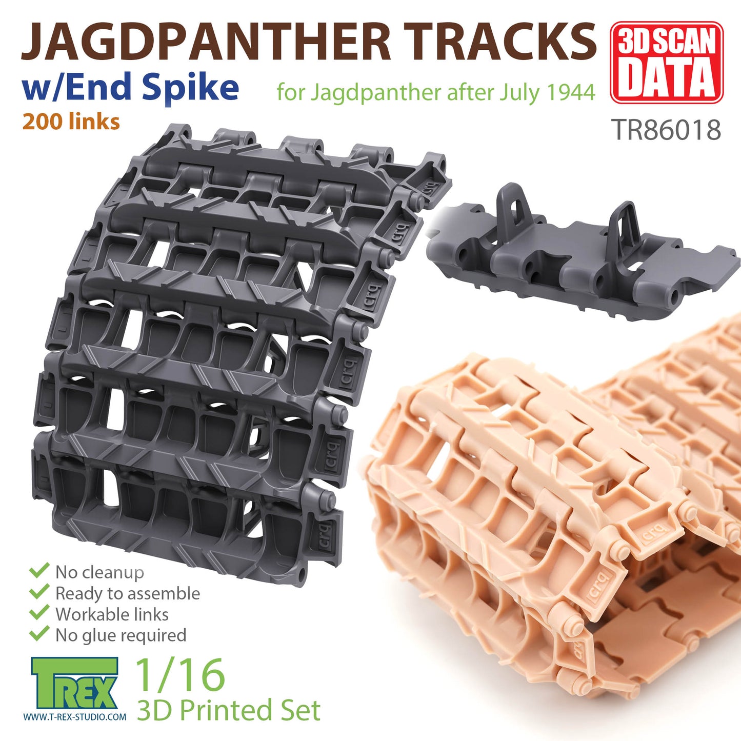 1/16 Jagdpanther Tracks w/End Spike