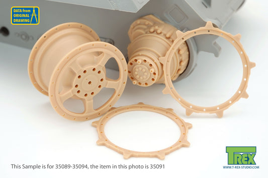 1/35 Disassembled KingTiger 18 Teeth Sprockets Late Type Pattern 1 (1 pieces)