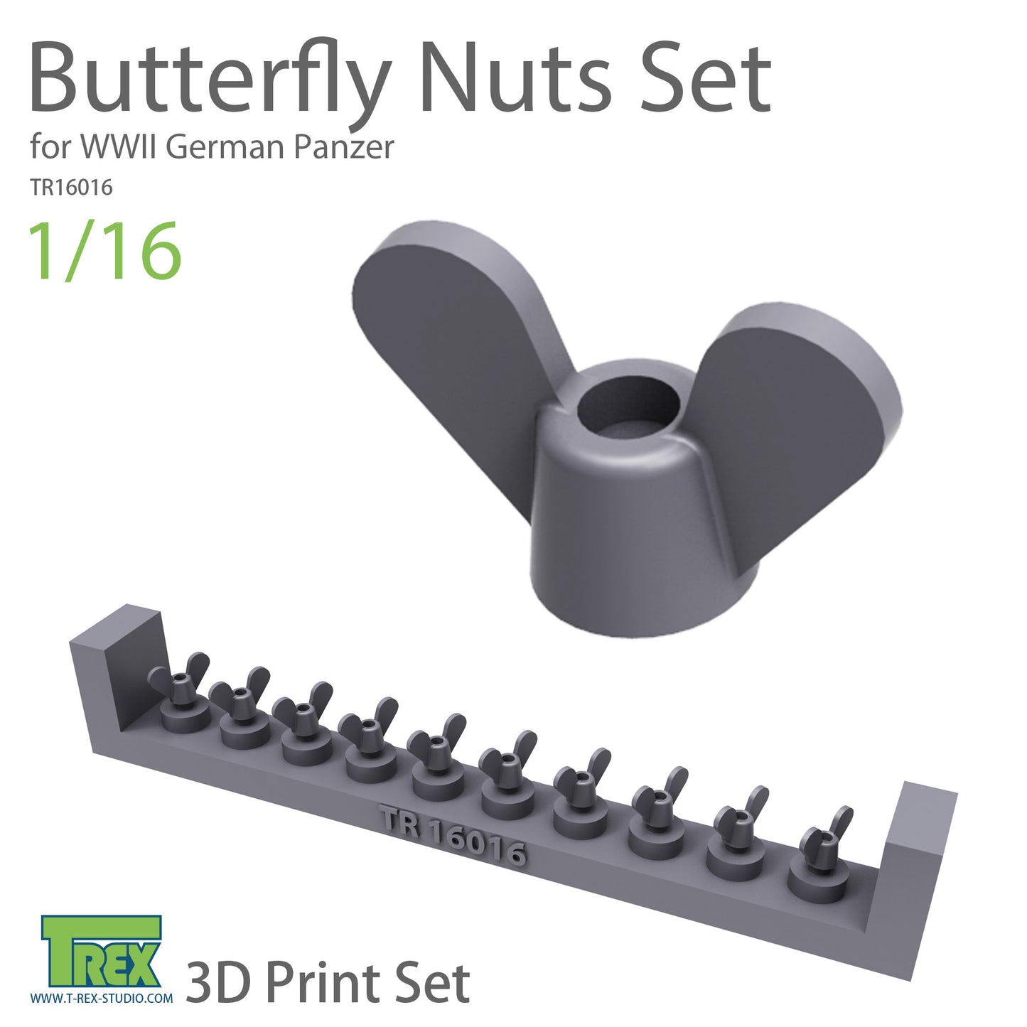 1/16 Butterfly Nuts Set for WWII German Panzer