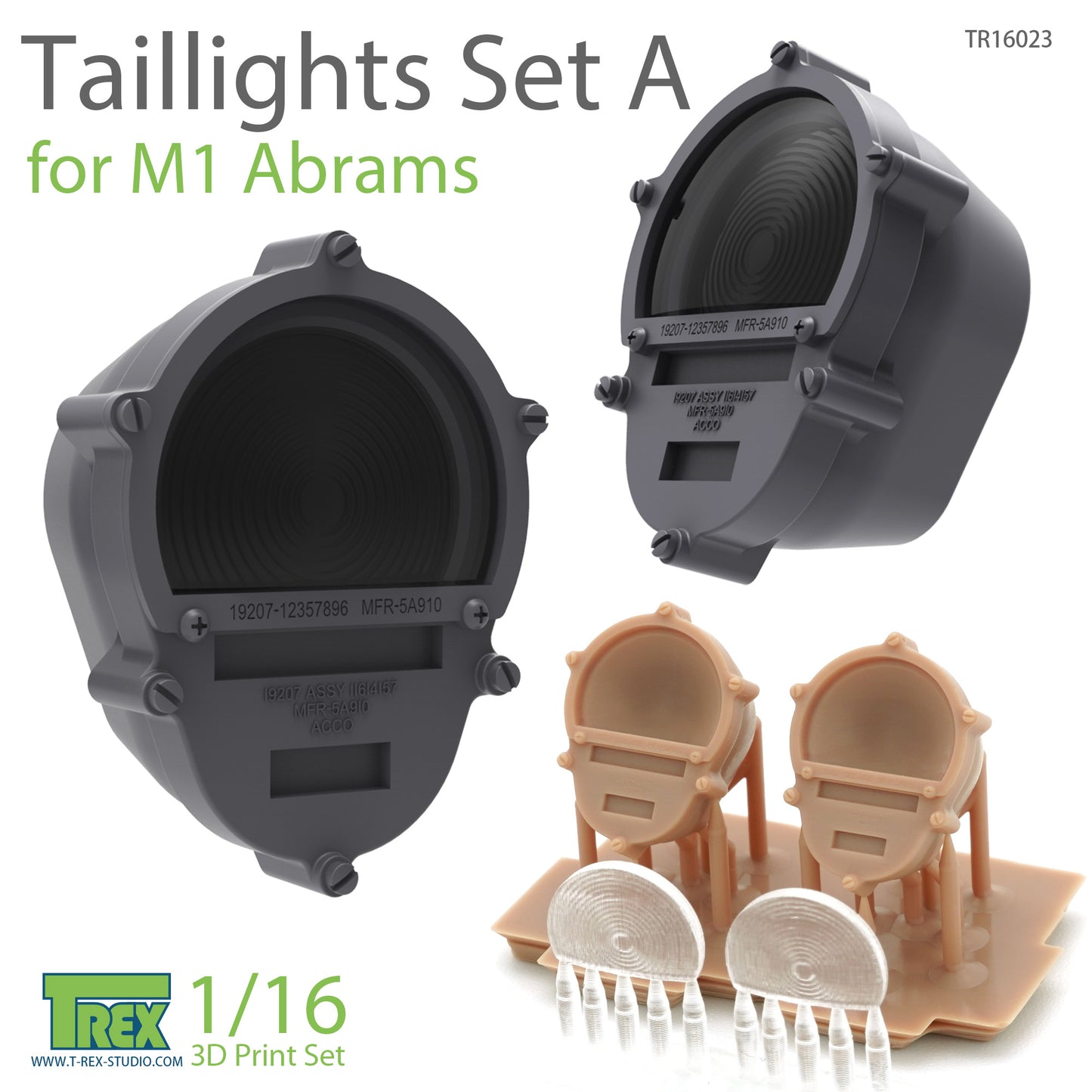 1/16 Taillights Set A for M1 Abrams