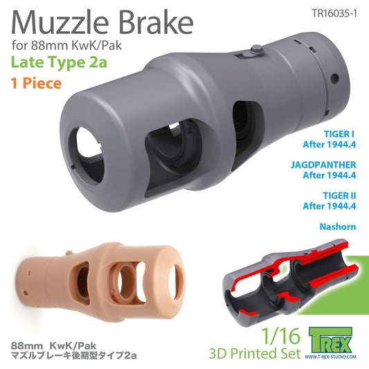 1/16 Muzzle Brake for 88mm KwK/Pak Late Type 2a (1 Pieces)