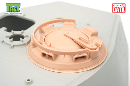 1/16 King Tiger Cupola Weld Attached Type w/Drain Slits