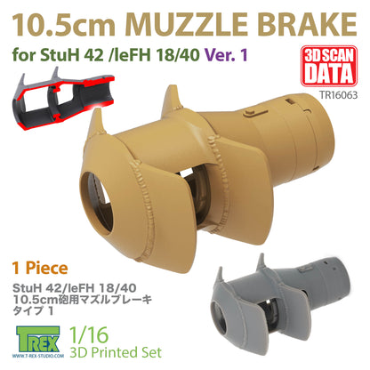 1/16 10.5cm Muzzle Brake  for StuH 42 /leFH 18/40