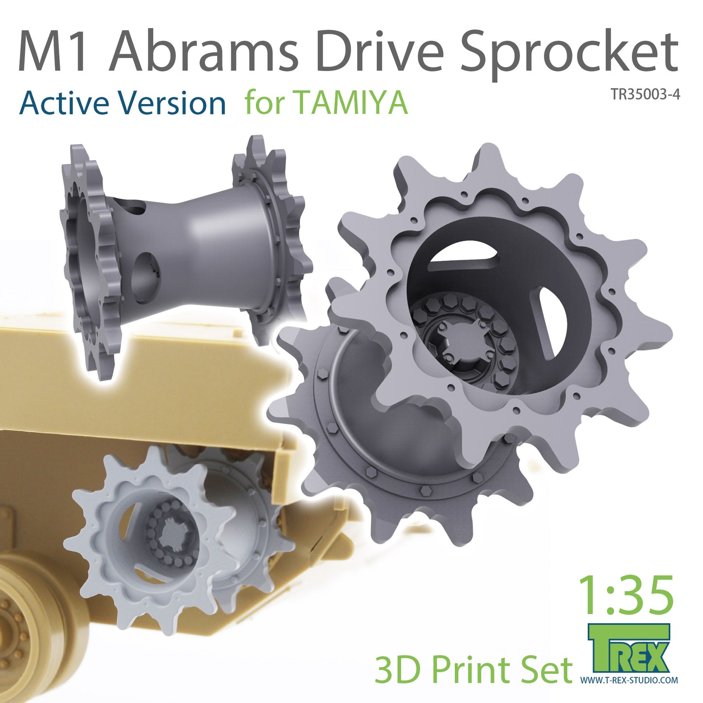 1/35 M1 Abrams Sprocket Set A (Active Version)for TAMIYA