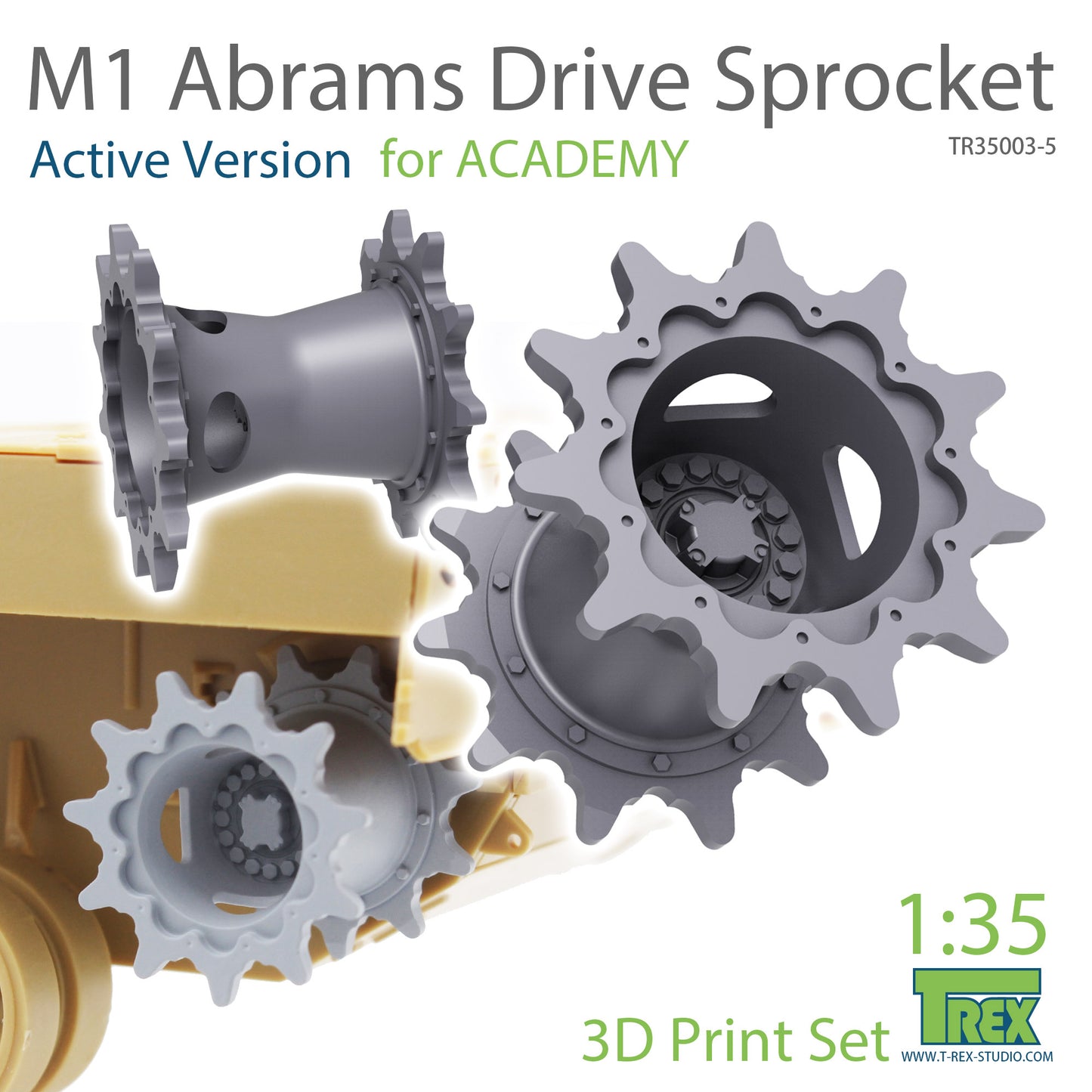 1/35 M1 Abrams Sprocket Set A (Active Version)for ACADEMY