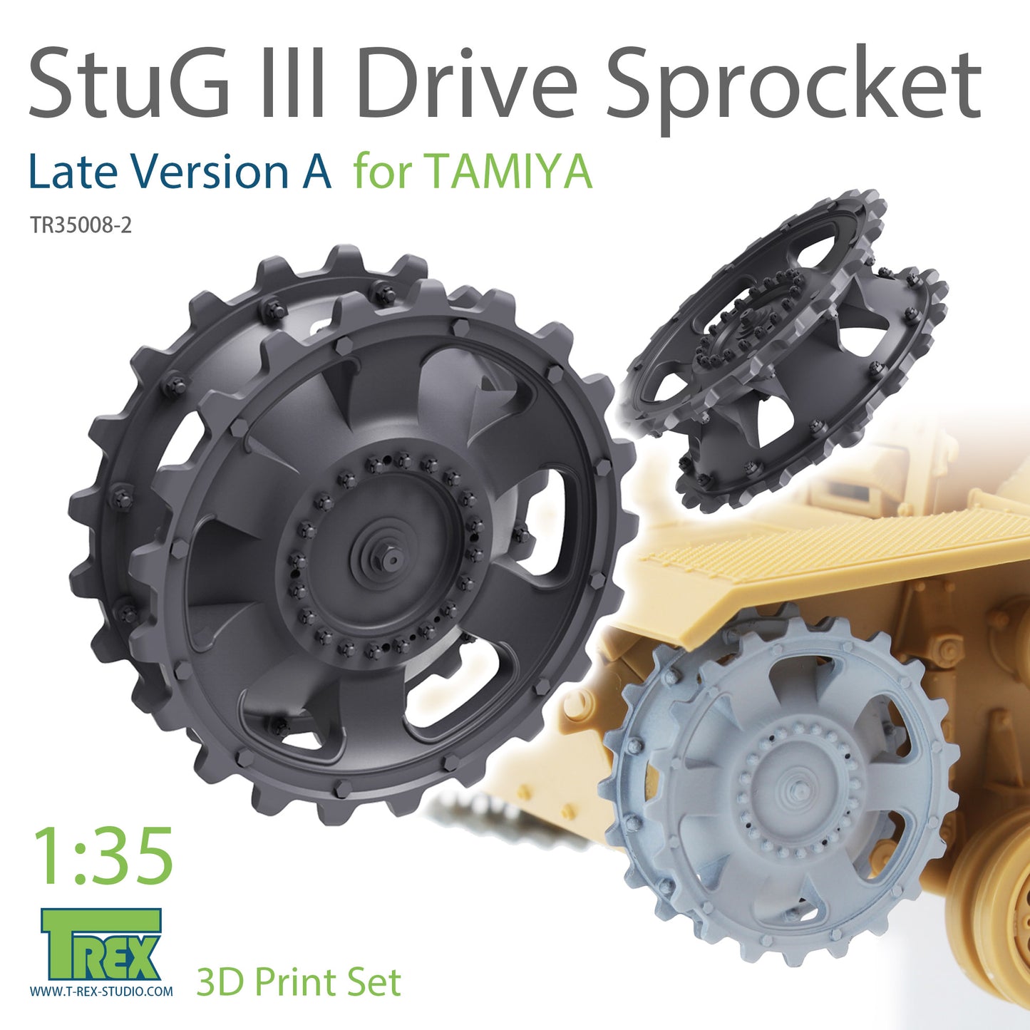 1/35 StugIII Sprocket Set (Late Version A) for TAMIYA