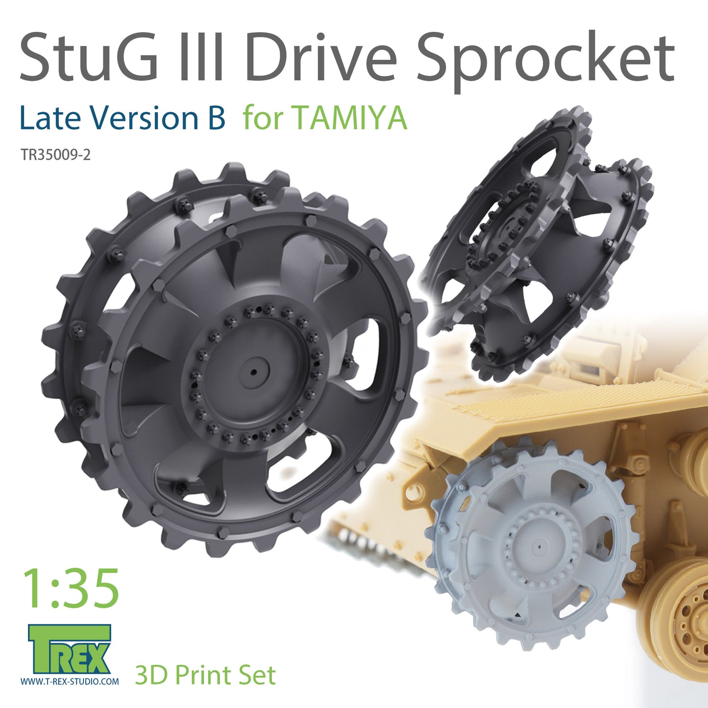 1/35 StugIII Sprocket Set (Late Version B) for TAMIYA