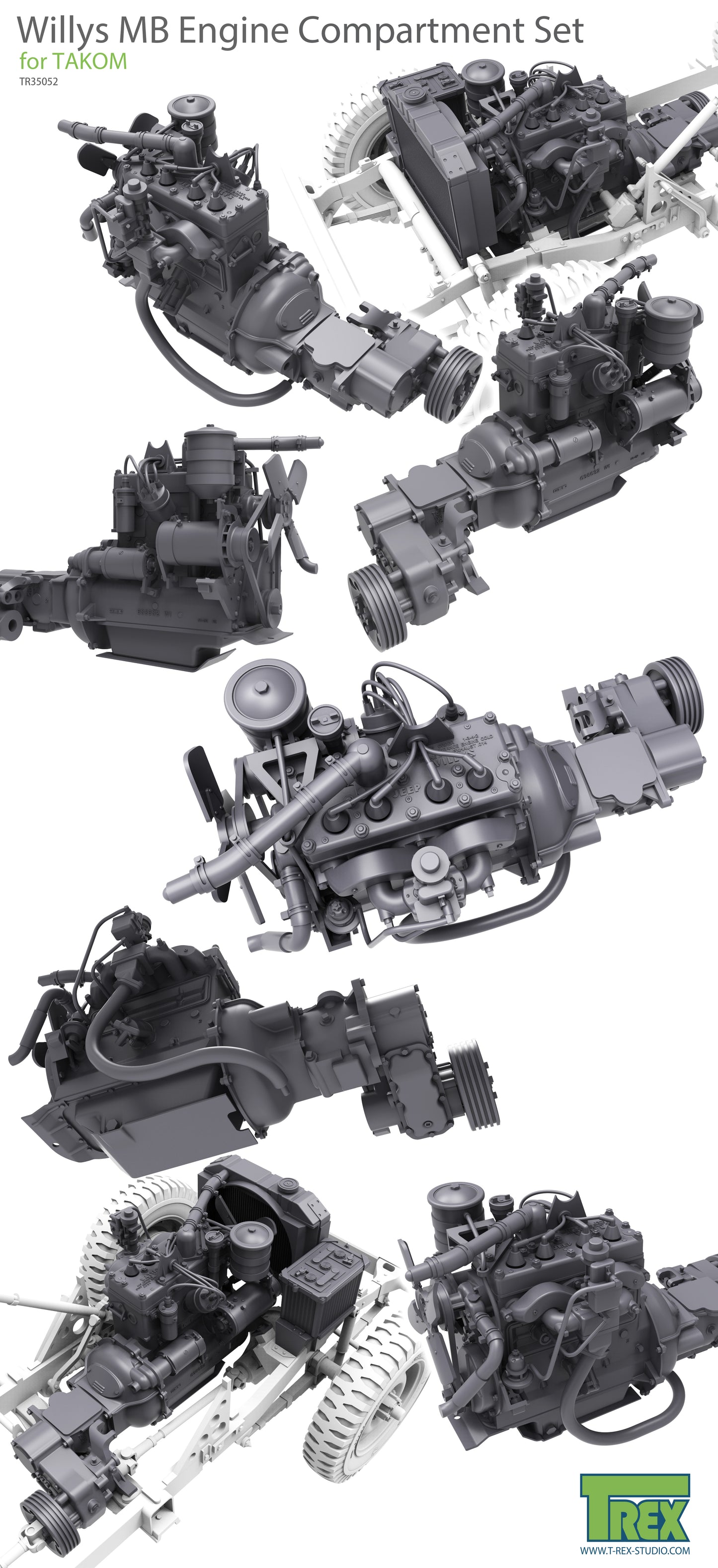 1/35 Willys MB Engine Compartment Set for TAKOM