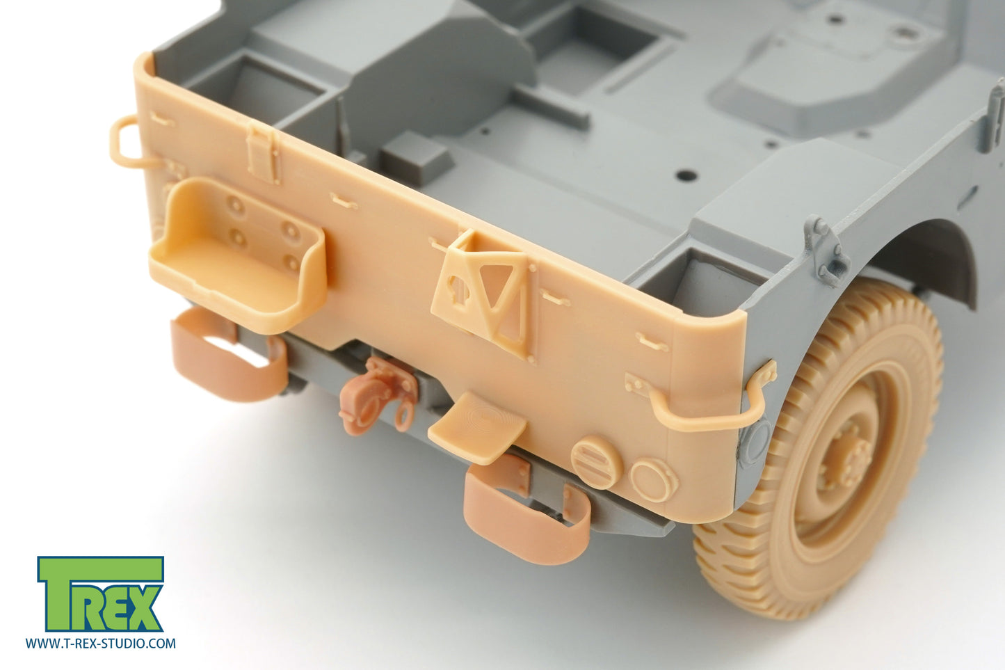 1/35 Willys MB Rear Panel w/Tow Hook Set for TAKOM