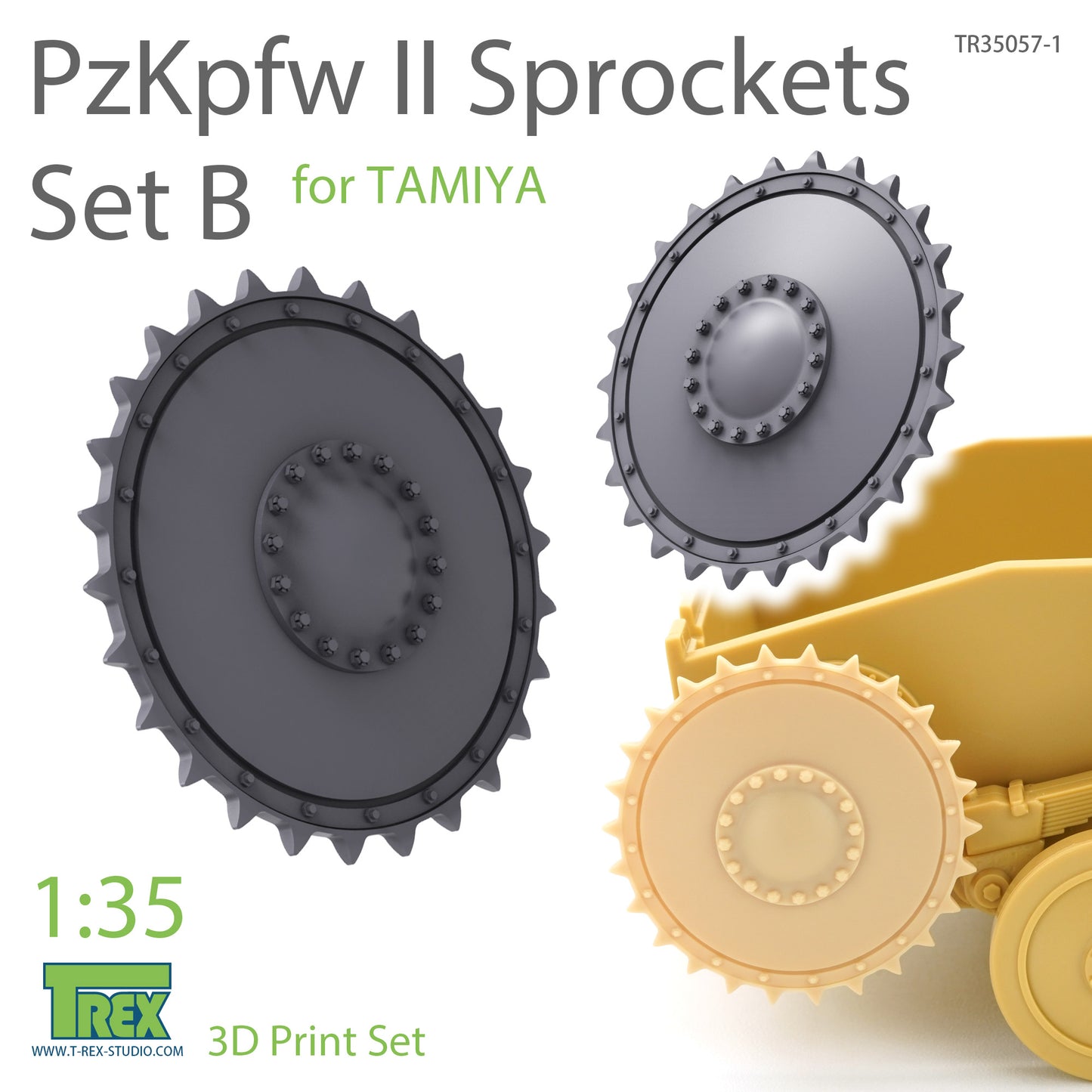 1/35 PzKpfw II Sprockets Set B for TAMIYA