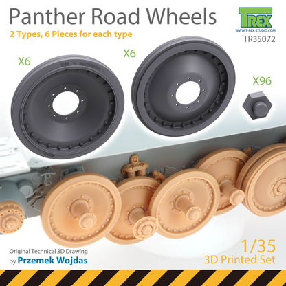 1/35 Panther Road Wheels Set (2 types, 6 pieces for each type)
