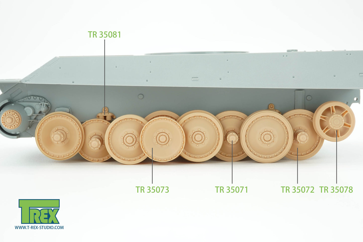 1/35 Panther Road Wheels w/o Tire Set (2 types, 4 pieces for each type)