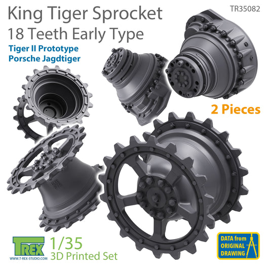 1/35 KingTiger 18 Teeth Sprockets Early Type (2 pieces)