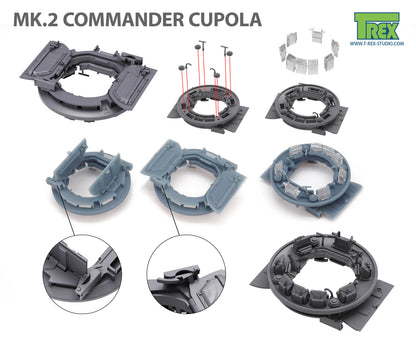 1/35 MK.2 Commander Cupola for WWII British Sherman
