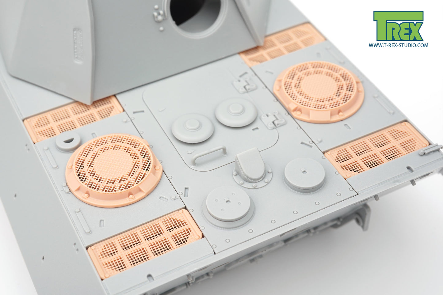 1/35 Cooling Air Intake/Exhaust Armor Guards w/Mesh for Panther G Early/Mid Pattern A
