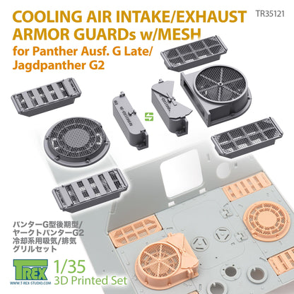 1/35 Cooling Air Intake/Exhaust Armor Guards w/Mesh for Panther G Late/Jagdpanther G2