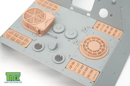 1/35 Cooling Air Intake/Exhaust Armor Guards w/Mesh for Panther G Late/Jagdpanther G2