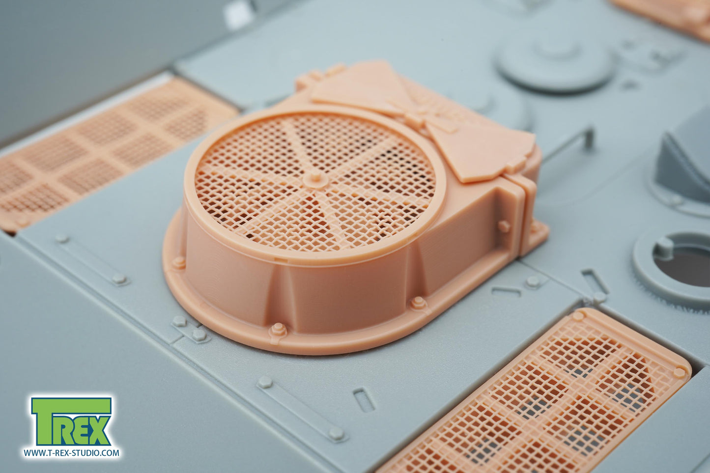 1/35 Cooling Air Intake/Exhaust Armor Guards w/Mesh for Panther G Late/Jagdpanther G2