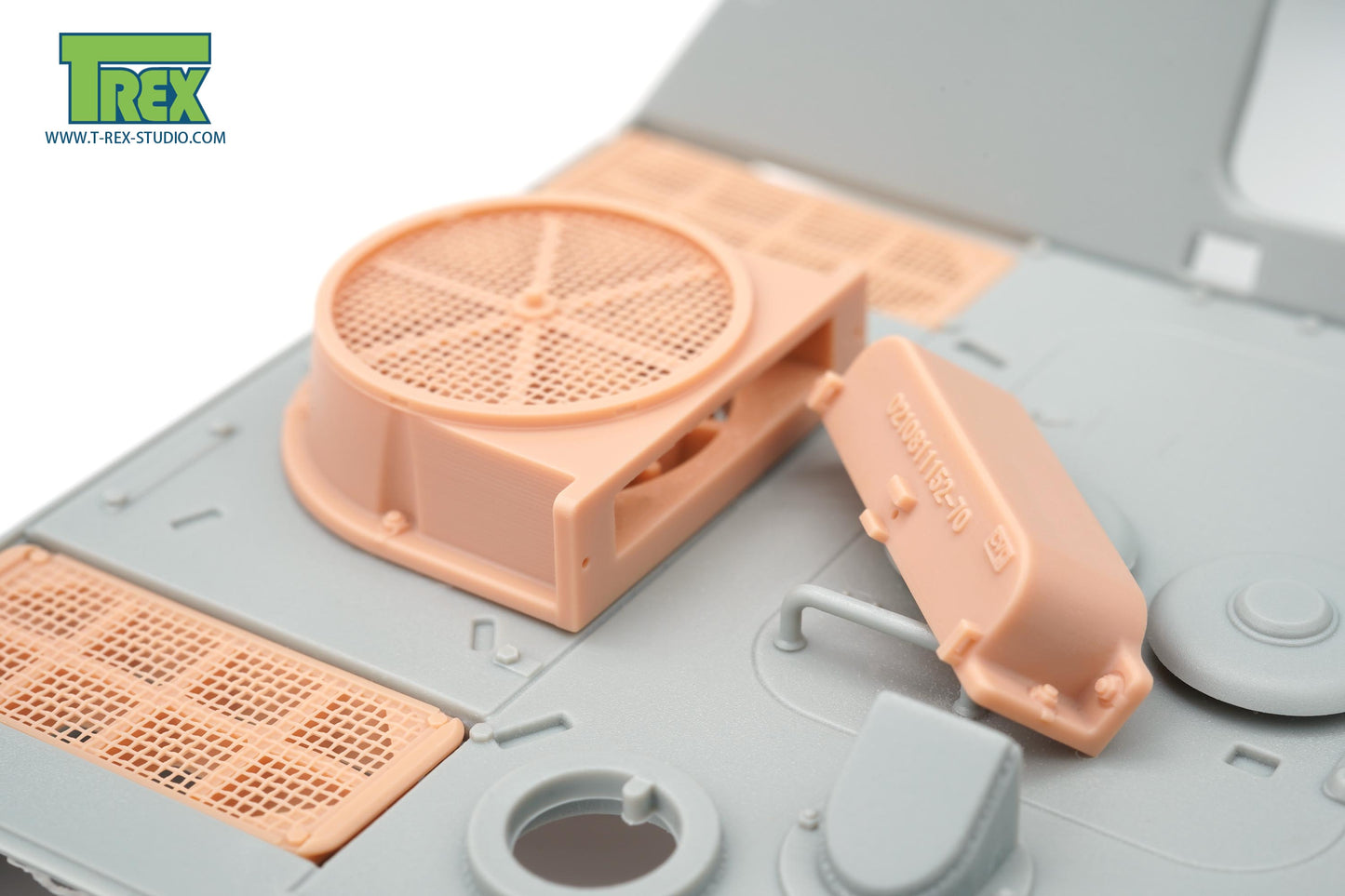 1/35 Cooling Air Intake/Exhaust Armor Guards w/Mesh for Panther G Late/Jagdpanther G2