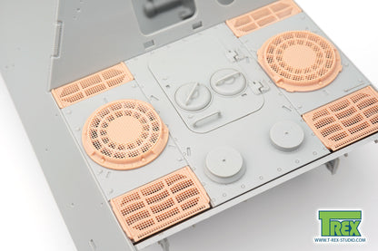 1/35 Cooling Air Intake/Exhaust Armor Guards w/Mesh for Jagdpanther G1
