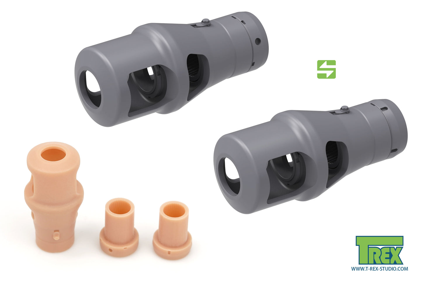 1/35 Muzzle Brake for 88mm KwK/Pak Late Type 1 (4 Pieces)