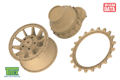 1/35 Disassembled TIGER I Early Production Sprocket Type 1