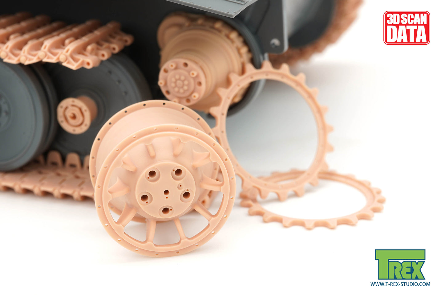 1/35 Disassembled TIGER I Early Production Sprocket Type 2