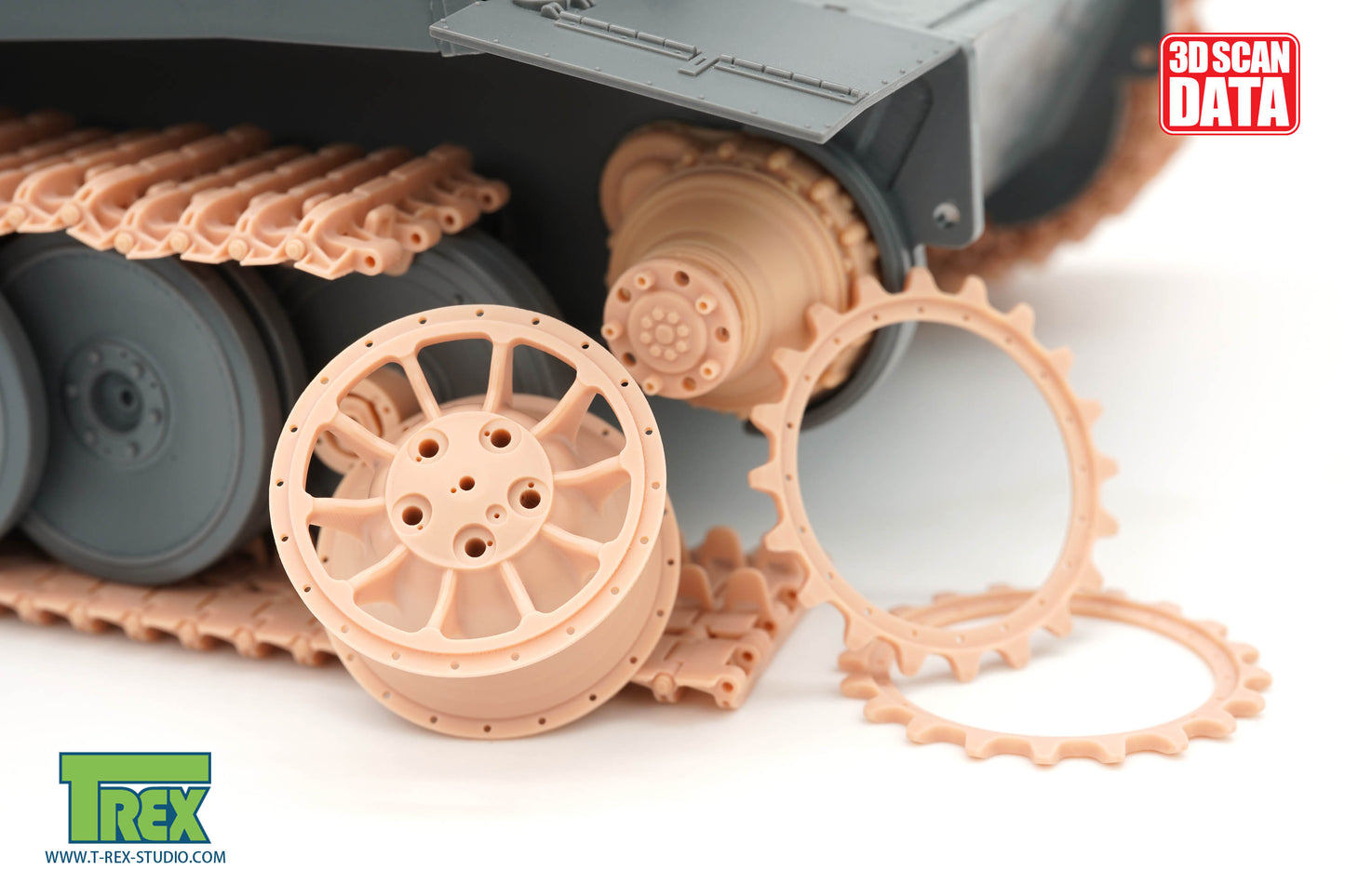 1/35 Disassembled TIGER I Early Production Sprocket Type 3