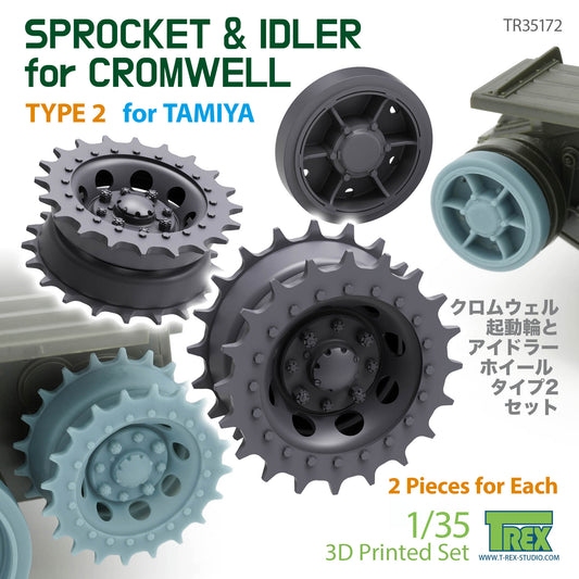 1/35 Cromwell Sprocket & Idler Type 2 for TAMIYA