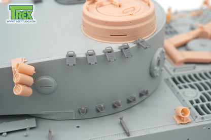 1/35 Spare Track Holder Set w/Smooth Tread Track Links for Tiger I Early/Mid Production