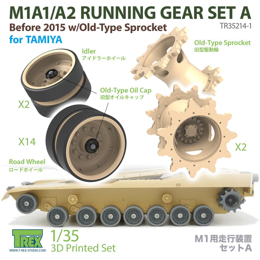 1/35 M1A1/A2 Running Gear Set A (Before 2015 w/Old-Type Sprocket) for TAMIYA