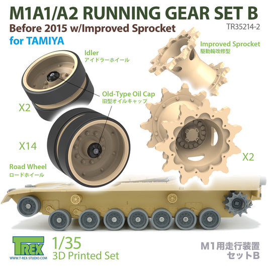 1/35 M1A1/A2 Running Gear Set B (Before 2015 w/Improved Sprocket) for TAMIYA