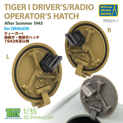 1/35 Tiger I Driver's/Radio Operator's Hatch After Summer 1943 for DRAGON