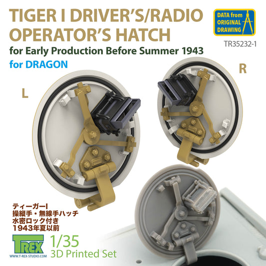 1/35 Tiger I Driver's/Radio Operator's Hatch Before Summer 1943 for DRAGON