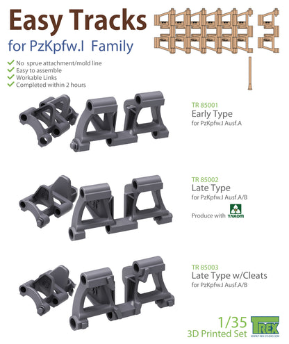 1/35 PzKpfw I Tracks Early Type for Ausf.A
