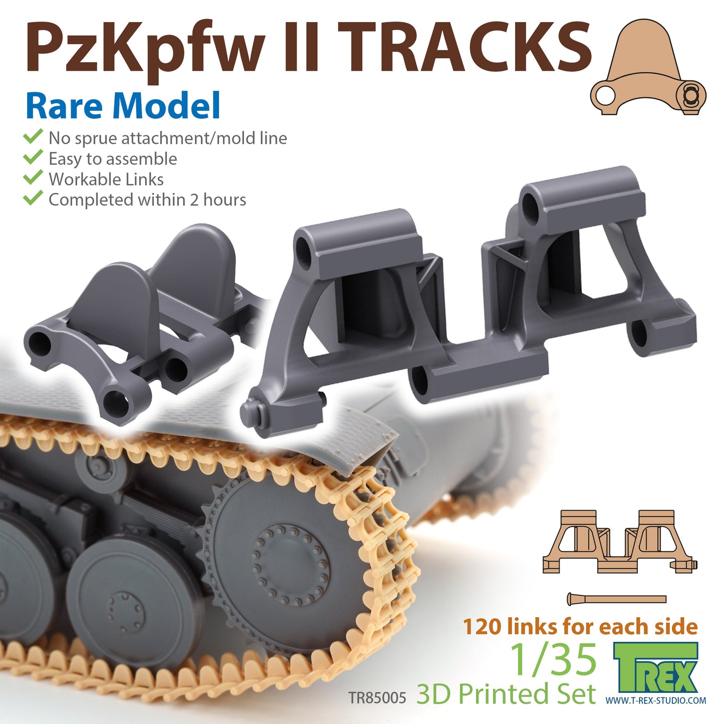 1/35 PzKpfw II Tracks Rare Model
