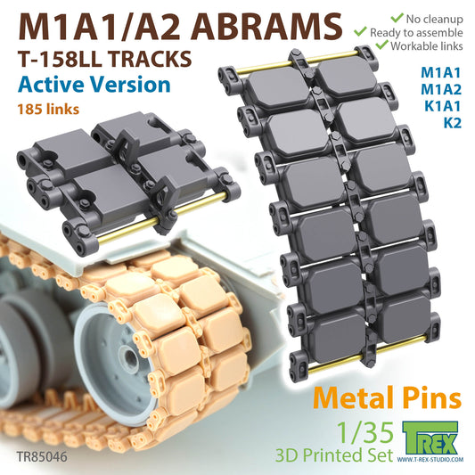 1/35 M1A1/A2 Abrams T-158LL Tracks Active Version (metal pins)