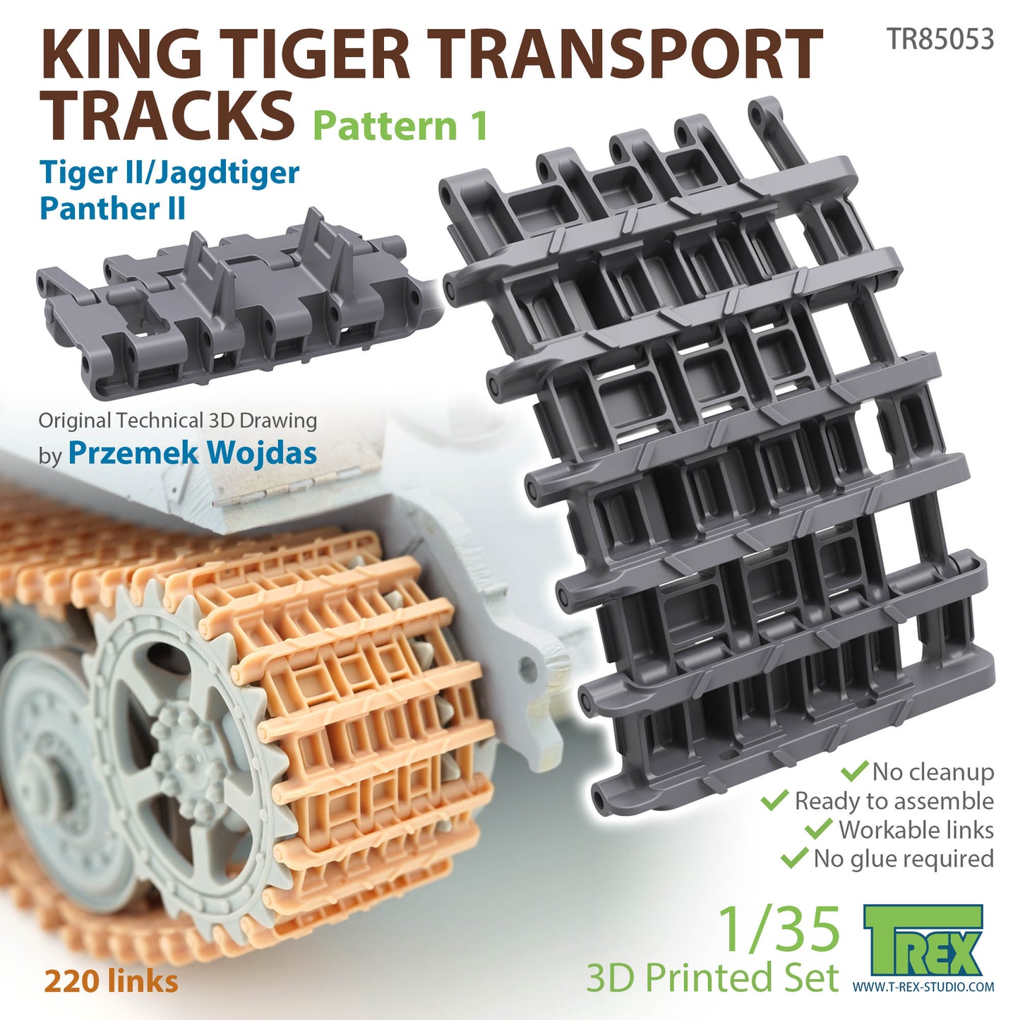 1/35 King Tiger Transport Tracks Pattern 1