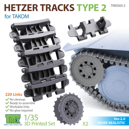 1/35 Hetzer Tracks Type 2 for TAKOM Ver.2.0