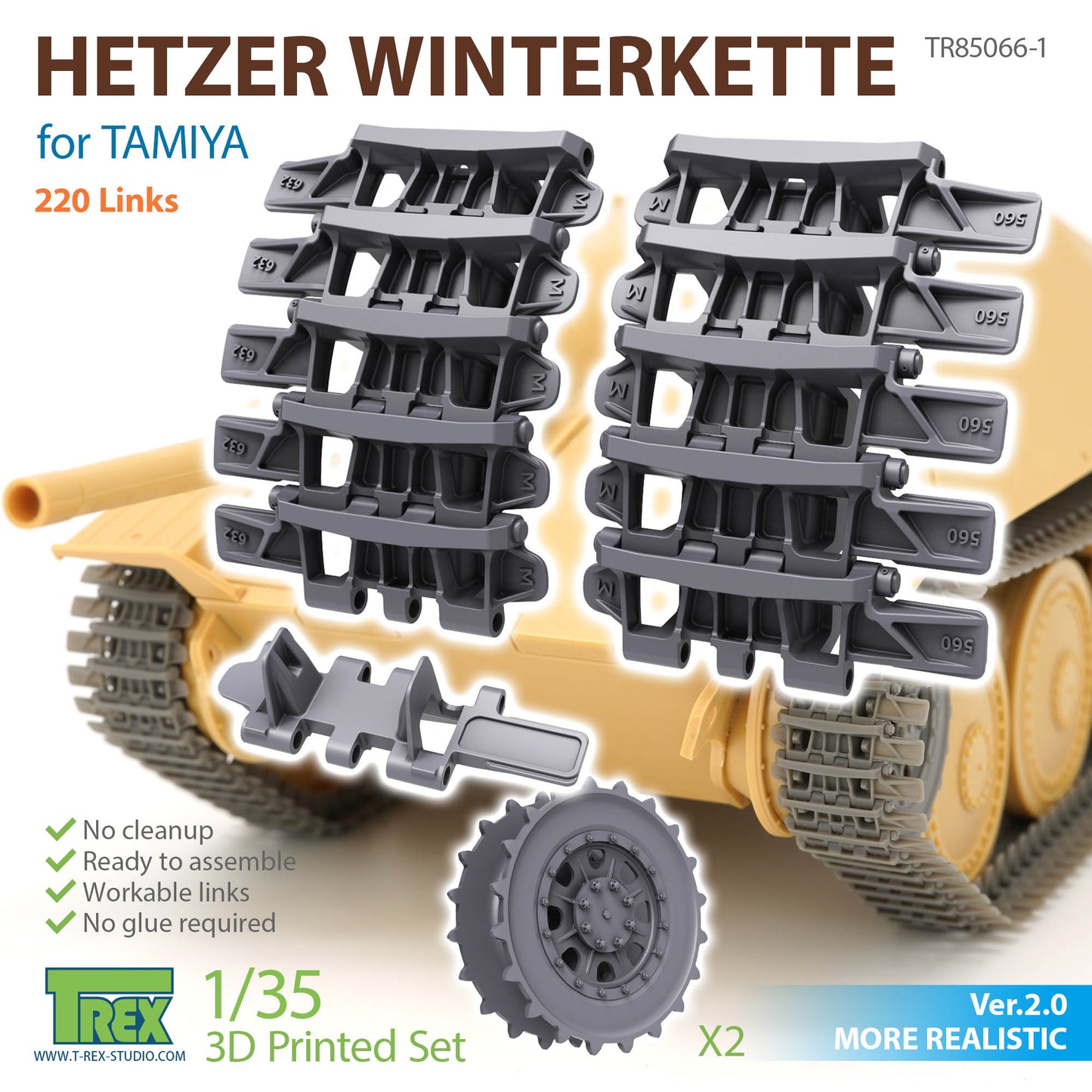 1/35 Hetzer Winterkette for TAMIYA Ver.2.0