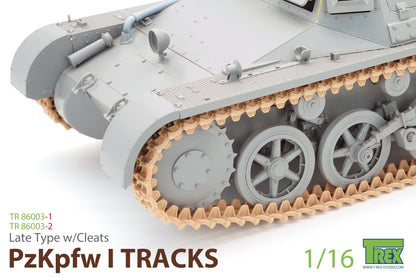 1/16 PzKpfw I Tracks Late Type w/Cleats for Ausf.B