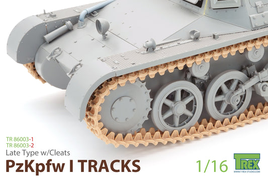 1/16 PzKpfw I Tracks Late Type w/Cleats for Ausf.B