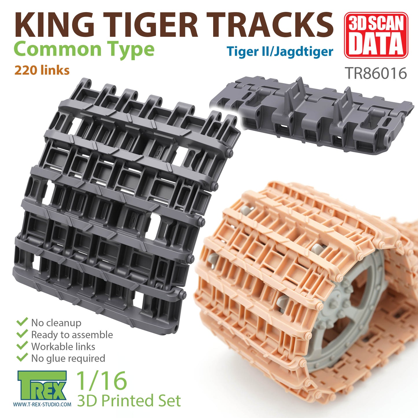 1/16 King Tiger Tracks Common Type