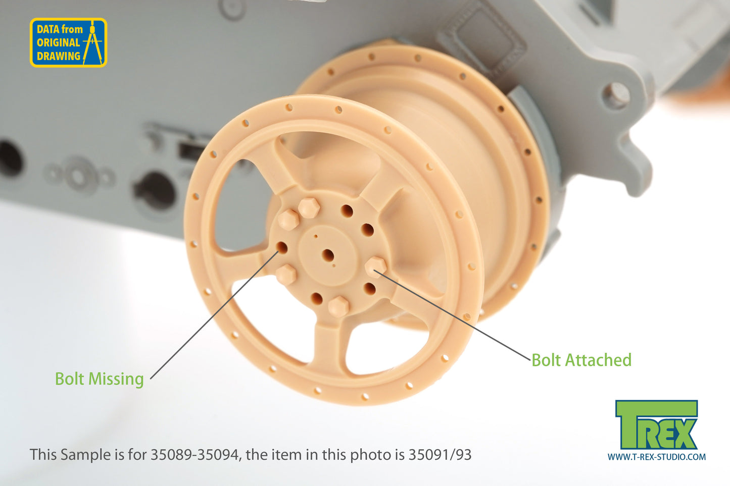 1/35 Disassembled KingTiger 18 Teeth Sprockets Late Type Pattern 2 (1 pieces)