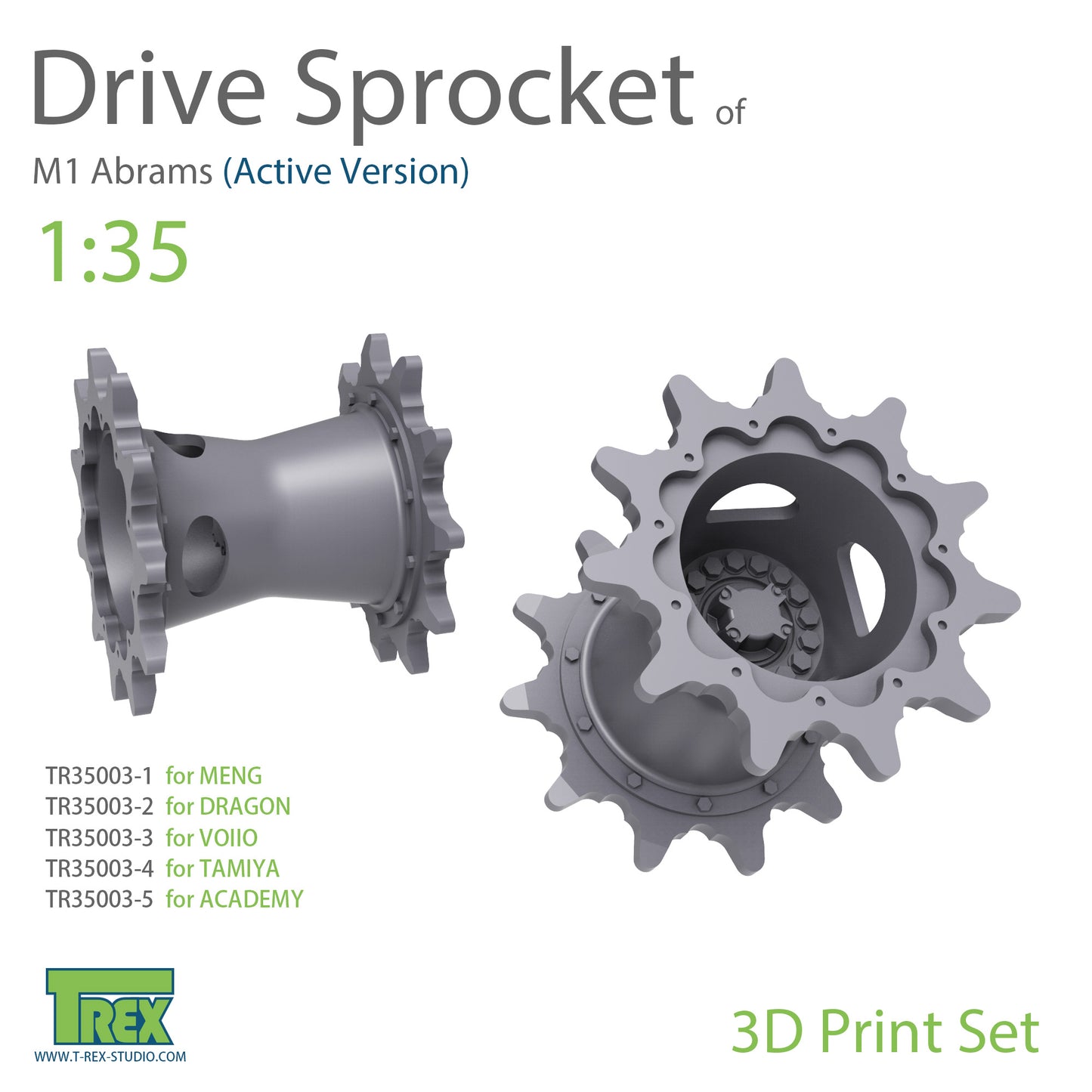1/35 M1 Abrams Sprocket Set A (Active Version)for DRAGON