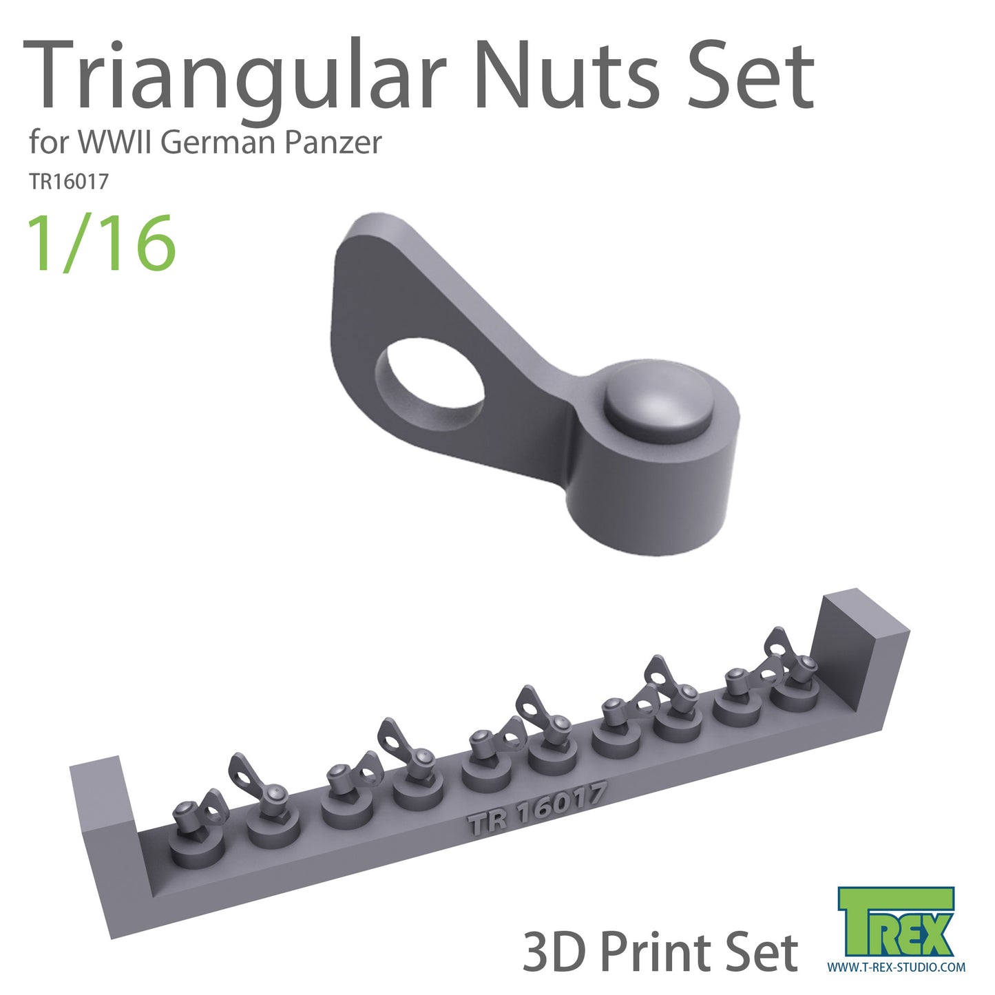1/16 Triangular Nuts Set for WWII German Panzer