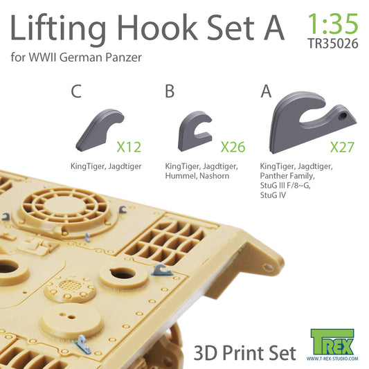1/35 Lifting Hook for WWW II German Panzer Set A