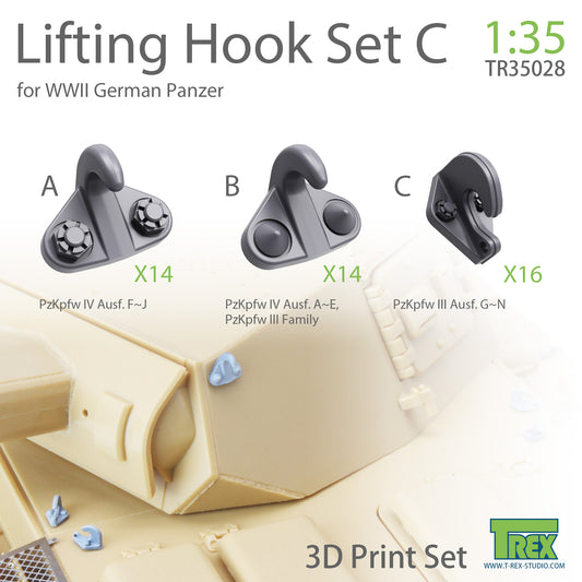 1/35 Lifting Hook for WWW II German Panzer Set B